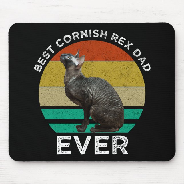 Best Cornish Rex Dad Ever Mouse Pad (Front)