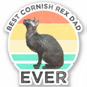 Best Cornish Rex Dad Ever Sticker