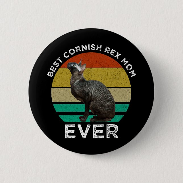 Best Cornish Rex Mom Ever Button (Front)