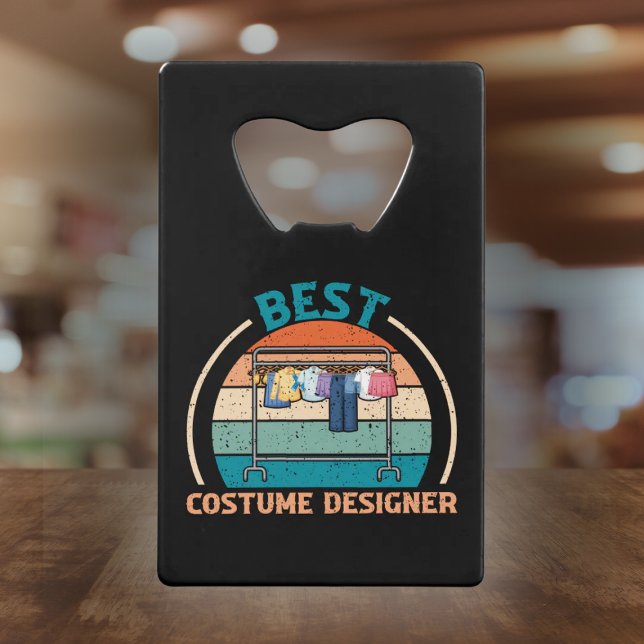 Best Costume Designer Retro - Film Crew Gift Credit Card Bottle Opener (Creator Uploaded)