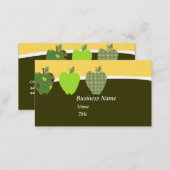 Best Country Delicious Teacher's Quilted  Apples Business Card (Front/Back)