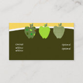Best Country Delicious Teacher's Quilted  Apples Business Card (Back)