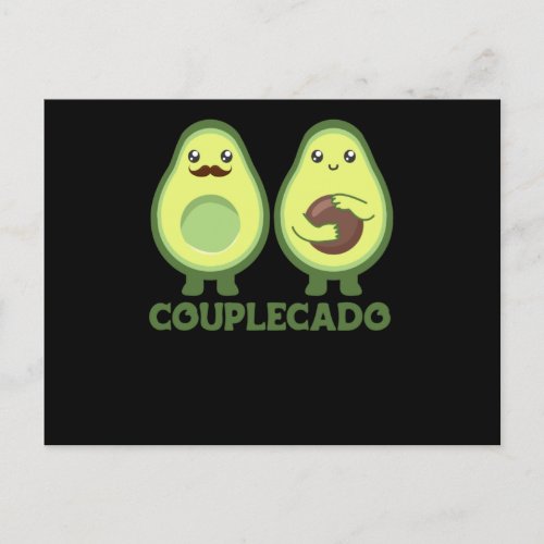 Best Couple Avocado Couple Better Half Pregnant Postcard