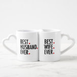 Best Couple Ever Coffee Mug Set<br><div class="desc">Adorable matching his and hers design that can be personalized with your names,  wedding date,  or any text of your choice.</div>
