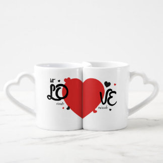 Best Couple Love Expression Gift Heart Mug Set