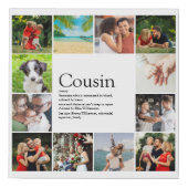 Best Cousin Ever Definition 12 Photo Modern Faux Canvas Print (Front)