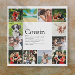 Best Cousin Ever Definition 12 Photo Modern Faux Canvas Print<br><div class="desc">Personalise with 12 favourite photos and personalized text for your special,  favourite Cousin to create a unique gift. A perfect way to show them how amazing they are every day. Designed by Thisisnotme©</div>