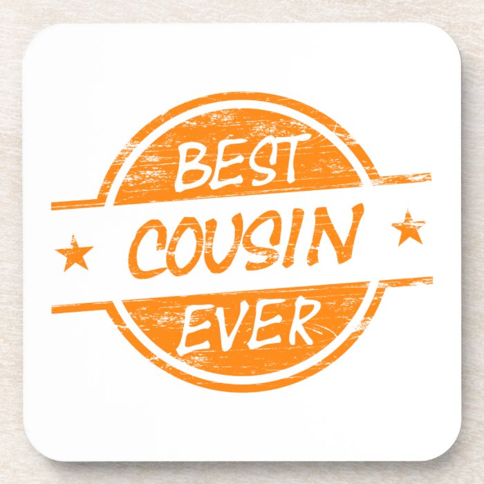 Best Cousin Ever Orange Beverage Coasters