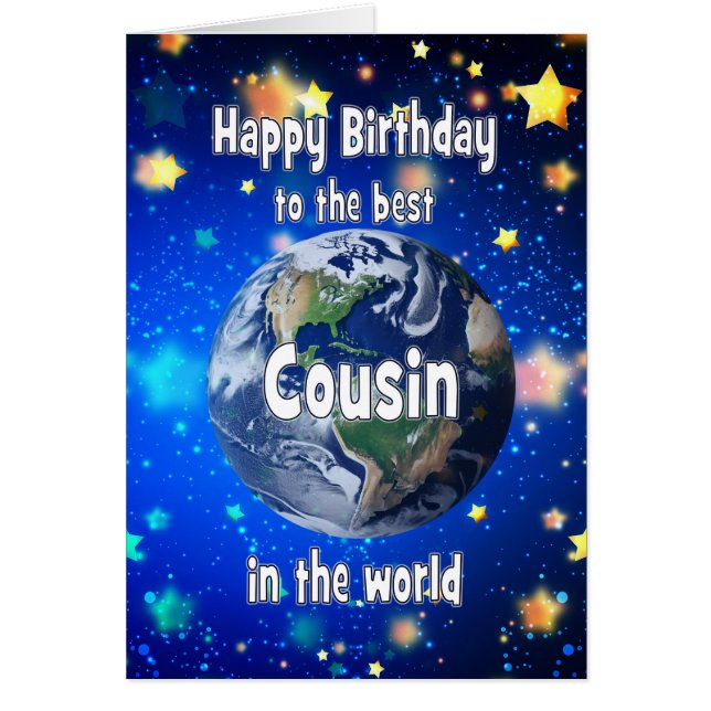Best Cousin In The World Birthday Cards (Front)