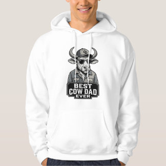 Best Cow Dad Ever Vintage Engraving Design_1 Hoodie