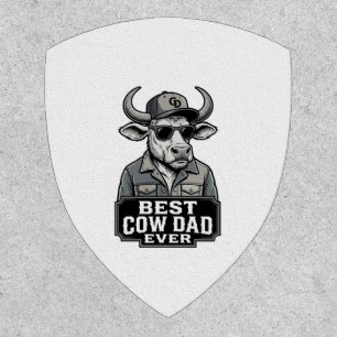 Best Cow Dad Ever Vintage Engraving Design_1 Patch