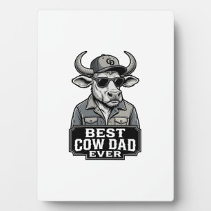 Best Cow Dad Ever Vintage Engraving Design_1 Plaque