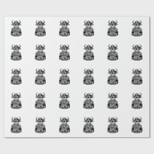 Best Cow Dad Ever Vintage Engraving Design_1 Wrapping Paper