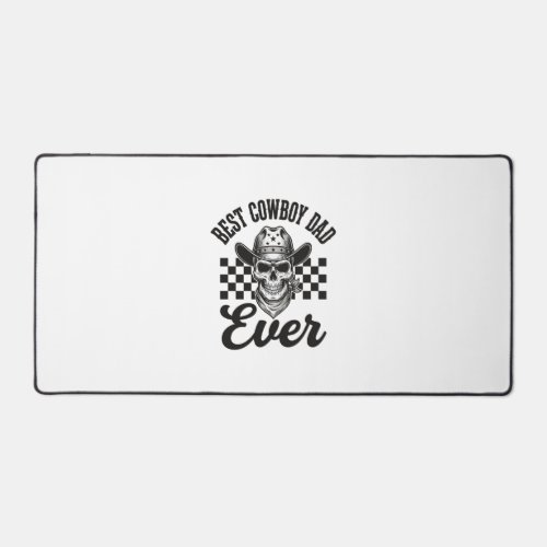 Best Cowboy Dad Skull Western Shirt Design_1 Desk Mat