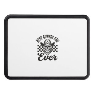Best Cowboy Dad Skull Western Shirt Design_1 Hitch Cover
