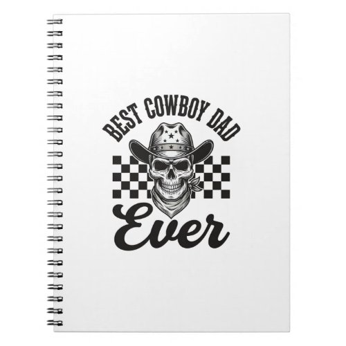 Best Cowboy Dad Skull Western Shirt Design_1 Notebook