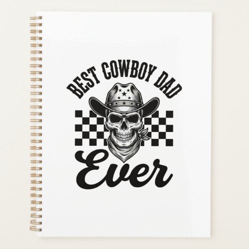 Best Cowboy Dad Skull Western Shirt Design_1 Planner