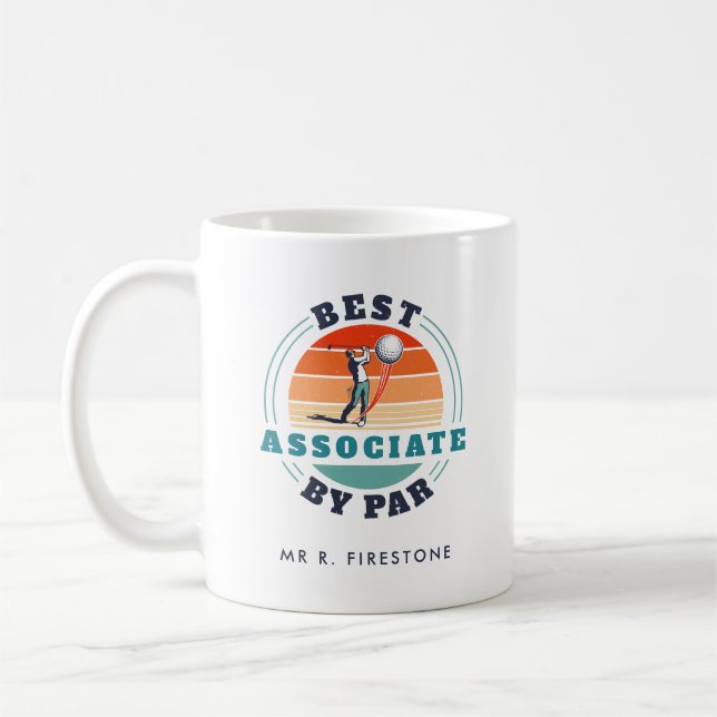 Best Coworker By Par Custom Golf Lover Coffee Mug (Left)