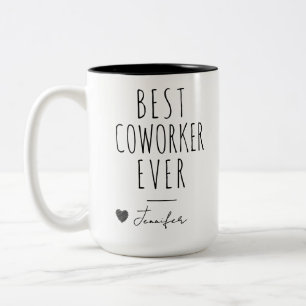 Best Coworker Ever Custom Name Farewell Two-Tone Coffee Mug