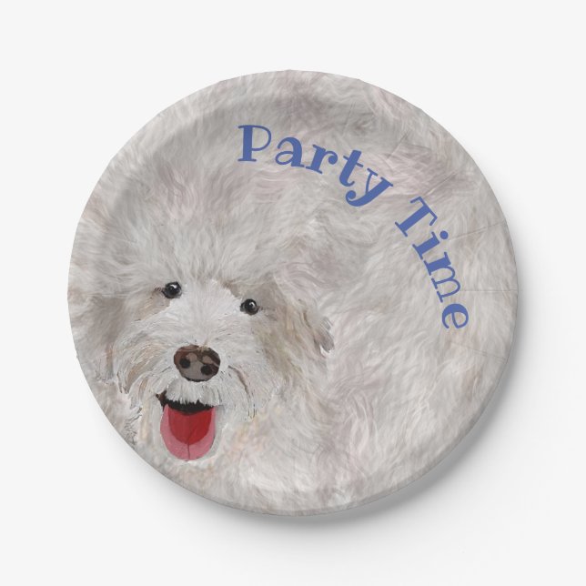 Best Cozy Labradoodle  Paper Plates (Front)
