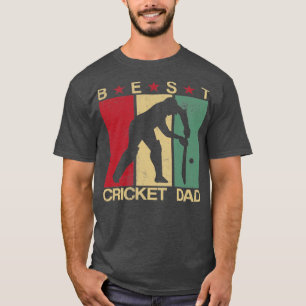 Best Cricket Dad Vintag Gift Idea T-Shirt