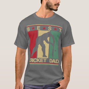 Best Cricket Dad Vintage Cricket Saying T-Shirt