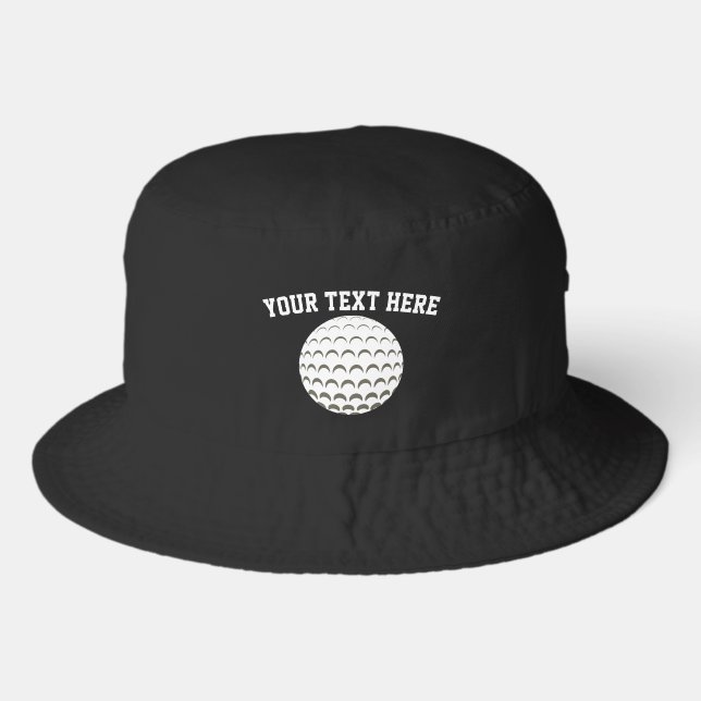 Best Custom Black Golf Bucket Hat For Golfer Men (Front)