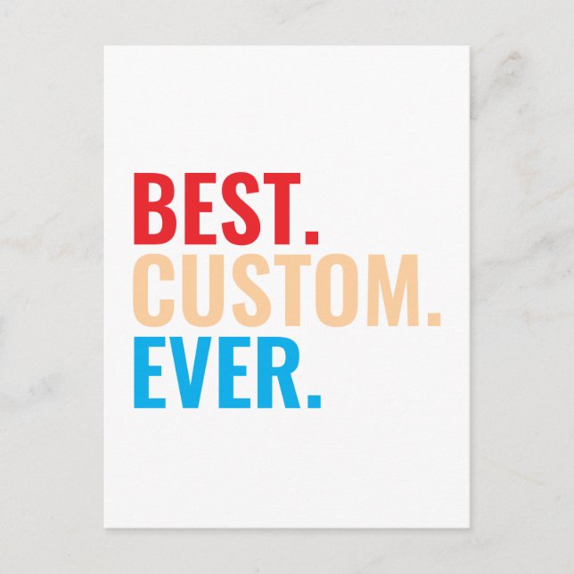 Best custom ever vintage retro Customized text Postcard (Front)