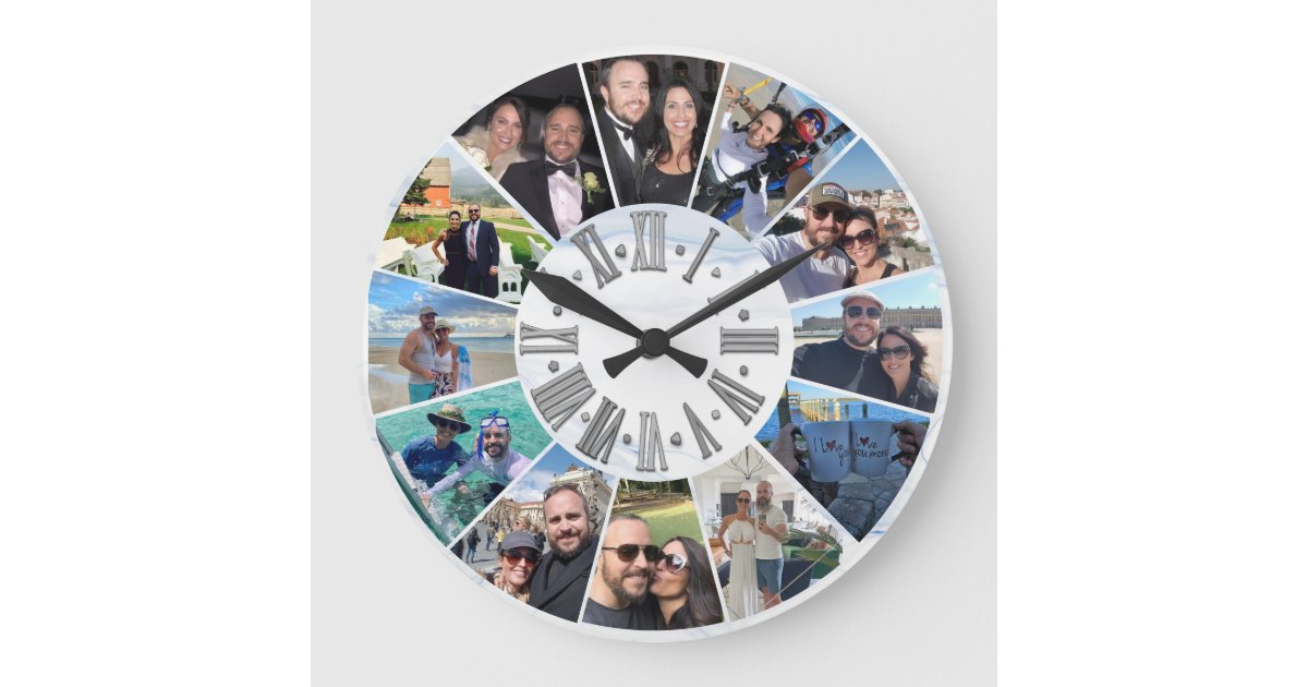Best Custom Personalized Photo Wall Clock | Zazzle