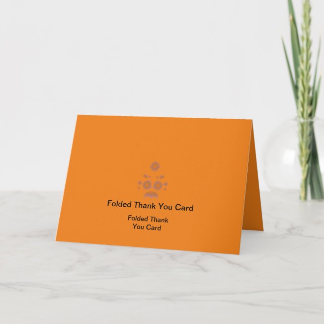 Best Customize Logo Text Folded Thank You Cards (Front)