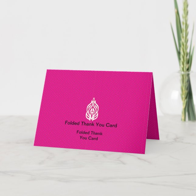 Best Customize Logo Text Folded Thank You Cards (Front)
