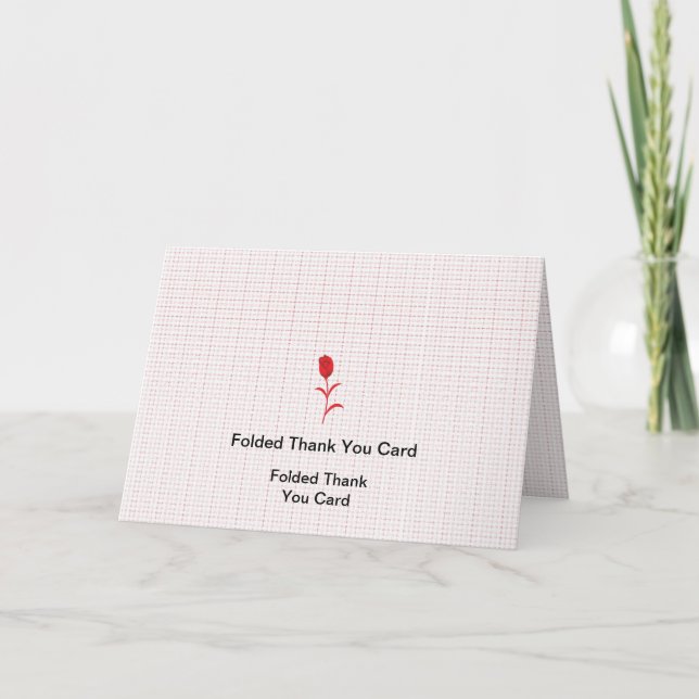 Best Customize Logo Text Folded Thank You Cards (Front)