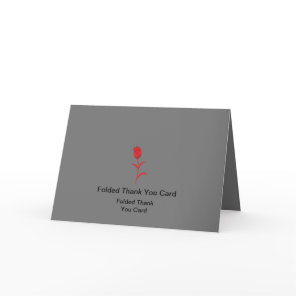 Best Customize Logo Text Folded Thank You Cards