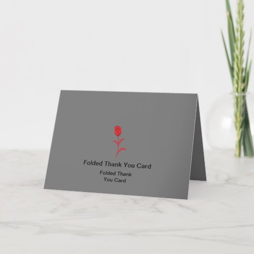Best Customize Logo Text Folded Thank You Cards