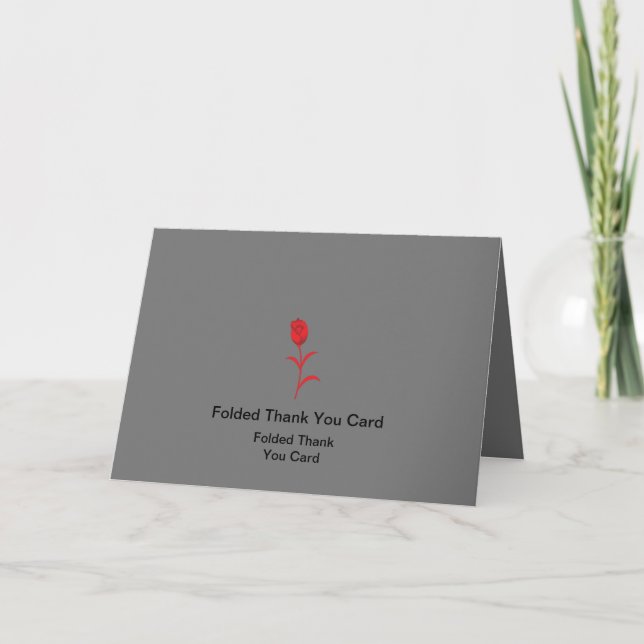 Best Customize Logo Text Folded Thank You Cards (Front)