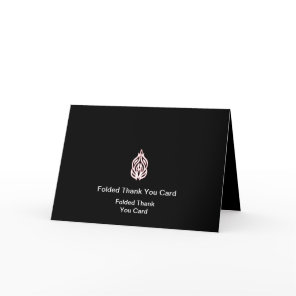 Best Customize Logo Text Folded Thank You Cards
