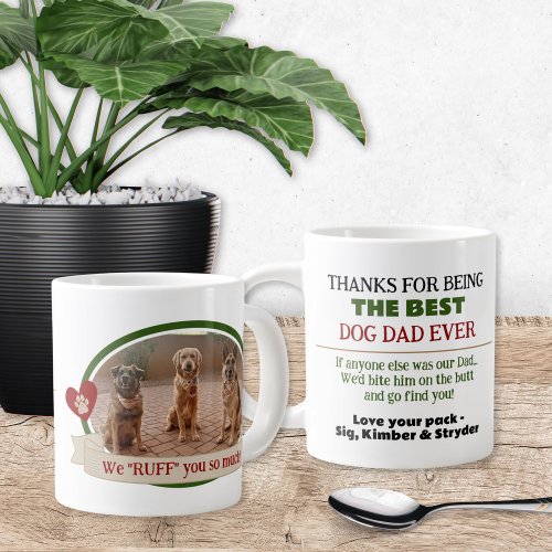 Best Cute Funny Photo Dog Dad Mug