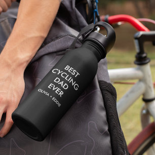 Best Cycling Dad Ever Bicycle Lovers Cyclist Stainless Steel Water Bottle