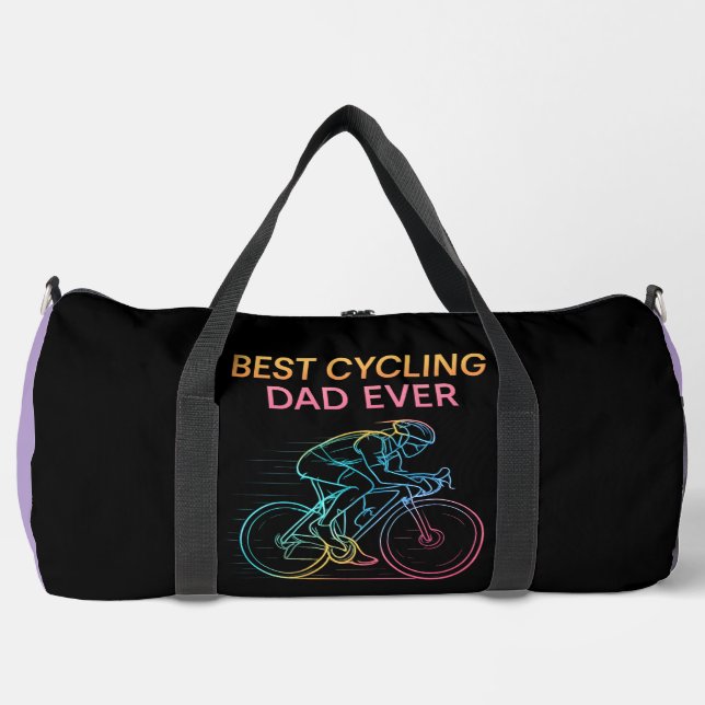 Best Cycling Dad Ever Duffle Bag (Front)