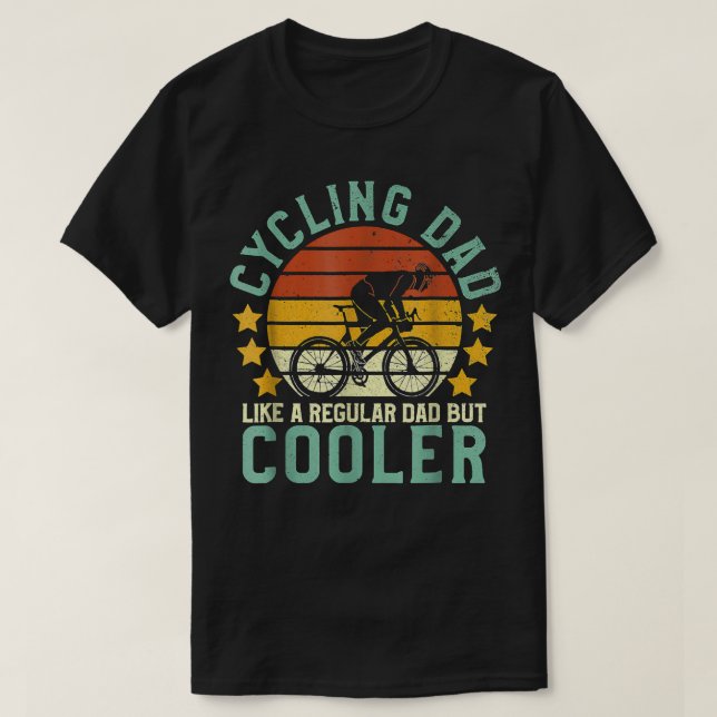 Best Cycling Dad Ever Mountain Bike Rider Father's T-Shirt (Design Front)