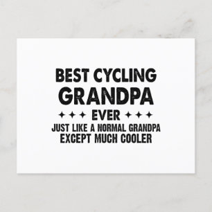 Best Cycling Grandpa Ever Father's Day Grandfather Postcard