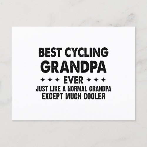 Best Cycling Grandpa Ever Fathers Day Grandfather Postcard