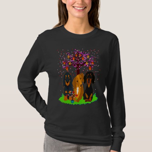 Best Dachshund  Cute Wiener Dog Three Doxies With  T_Shirt