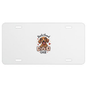 Best Dachshund Dad Ever T Shirt License Plate