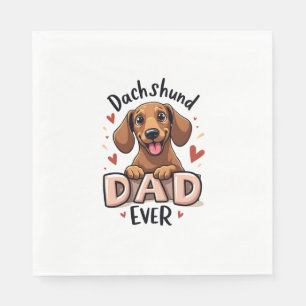 Best Dachshund Dad Ever T Shirt Napkins