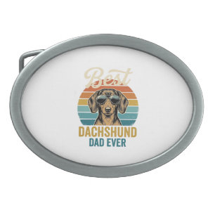 Best Dachshund Dad Ever Vintage Dog Shirt Design_1 Belt Buckle
