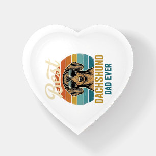 Best Dachshund Dad Ever Vintage Dog Shirt Design_1 Paperweight