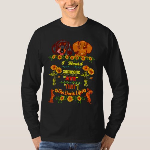 Best Dachshund Fan Funny Wiener Dog  Ate That Pun T_Shirt