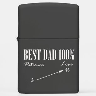 Best Dad 100% Love Patience Father Pocket Lighter