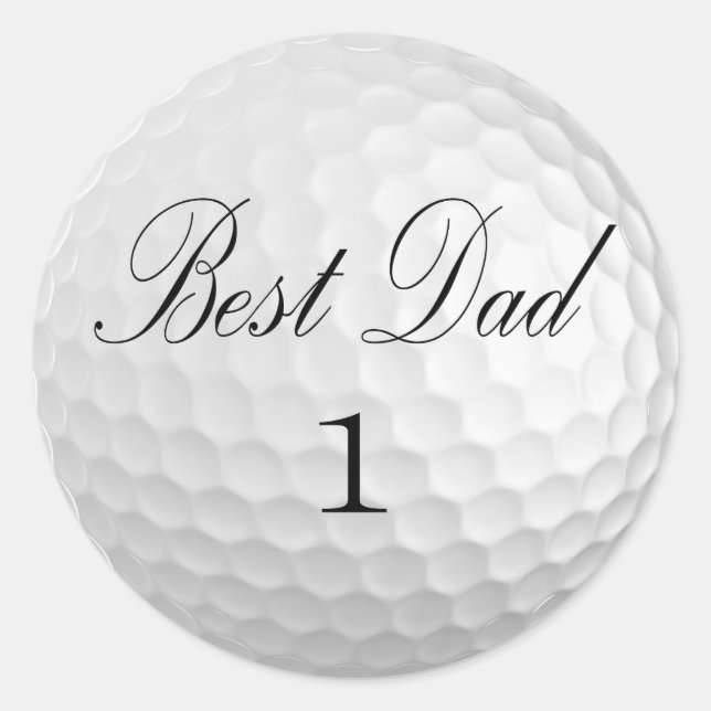 Best Dad 1 Golf Ball Sticker (Front)